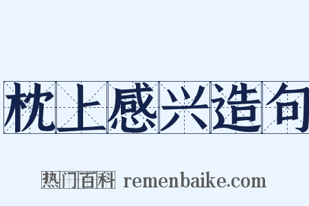 枕上感兴造句是什么意思的图片